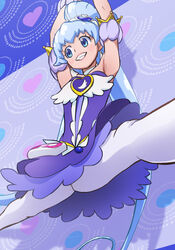  alternate_form armpits arms_up ballerina ballet blue_eyes blue_hair brooch clenched_teeth cure_princess cure_princess_(sherbet_ballet) female hair_ornament happinesscharge_precure! haruyama_kazunori heart heart_brooch heart_hair_ornament jewelry long_hair magical_girl pantyhose precure shirayuki_hime solo spread_legs teeth tutu twintails very_long_hair white_pantyhose wing_brooch wing_earrings 