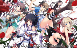  5girls clear_blue_communications hapymaher hasuno_saki highres hirasaka_keiko multiple_girls naitou_maia official_art purple_software toriumi_alice toriumi_arisu yayoi_b._lutwidge yayoi_b_lutwidge 