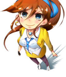  blue_eyes capcom female gyakuten_saiban gyakuten_saiban_5 kizuki_kokone long_hair looking_at_viewer red_hair smile solo 