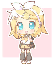  arm_tattoo arms_at_sides black_footwear blonde_hair blush boots chibi detached_sleeves female full_body hair_ornament hair_ribbon hairclip headphones headset heart kagamine_rin kagamine_rin_(if) looking_at_viewer mirai_(sugar) neckerchief number_tattoo outline pink_background ribbon school_uniform serafuku shirt short_sleeves shorts simple_background sleeveless sleeveless_shirt solo standing tareme tattoo thigh_boots thighhighs vocaloid white_ribbon yellow_neckerchief yellow_shorts 