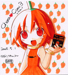  boukun_habanero chili_pepper female habanero-tan habanero_pepper lowres original red_hair shirohebidou solo 