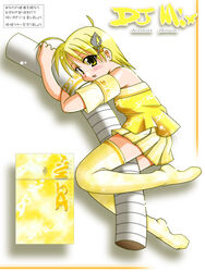  ahoge blonde_hair cigarette cigarette-tan female nagase_takeshi original personification product_girl solo thighhighs yellow_eyes 