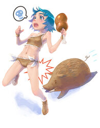  bikini boar boned_meat copyright_request female food meat punt side-tie_bikini_bottom skull solo swimsuit weno 