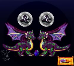  absurd_res dragon duo egg embrioeldragon female feral ghost hi_res male mythological_creature mythological_scalie mythology scalie spirit tail wings 