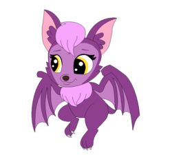  anonymous_artist bat carmilla_wingbat claws eyelashes female feral fur hasbro littlest_pet_shop littlest_pet_shop:_a_world_of_our_own mammal megabat purple_body purple_fur solo toe_claws tuft wings yellow_eyes 