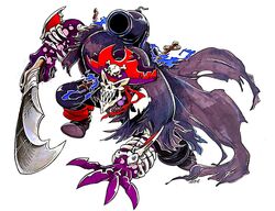  2018 bone boots cape claws clothing footwear hat headgear headwear male melee_weapon monster not_furry pirate_hat pirate_master_(shantae) red_eyes shantae_(series) simple_background solo sword teeth traditional_media_(artwork) twistedterra undead wayforward weapon 