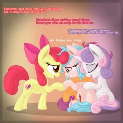  1:1 2019 absurd_res accessory apple_bloom_(mlp) bodily_fluids bow_(feature) bow_accessory bow_ribbon centered_hair_bow closed_eyes cozy_glow_(mlp) crying cutie_mark_crusaders_(mlp) dialogue earth_pony english_text equid equine female feral friendship_is_magic group hair_accessory hair_ribbon hairbow hasbro hi_res horn horse mammal my_little_pony mythological_creature mythological_equine mythology open_mouth pegasus pony ribbons sad scootaloo_(mlp) sweetie_belle_(mlp) tears text unicorn vito wings young 