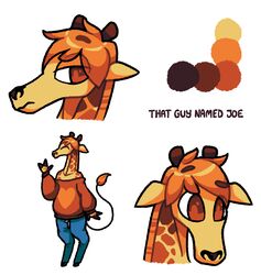  ambiguous_gender anthro clothing color_swatch giraffe giraffid headshot_portrait hi_res male mammal mane portrait signature solo sweater thatguynamedjoe toony topwear 