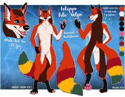  absurd_res anthro ass canid canine digitigrade dreadlocks english_text featureless_crotch fox fur hi_res inner_ear_fluff male mammal markings meoxie model_sheet multicolored_body multicolored_fur paws rastafarian solo tail tail_markings text tuft 