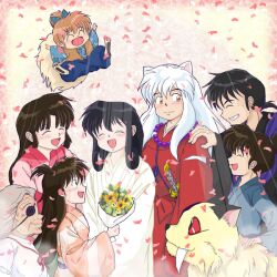  higurashi_kagome inuyasha inuyasha_(character) kaede_(inuyasha) kohaku kohaku_(inuyasha) married miroku sango shippo shippou 