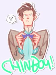  1boy bow bowtie commentary_request doctor_who eleventh_doctor_(doctor_who) image_sample jacket kamaboko_(moyaciv) male_focus md5_mismatch pixiv_sample shirt simple_background solo the_doctor 