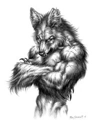  2014 angry anthro biceps big_muscles canid canine canis changeling_(world_of_darkness) claws crossed_arms detailed ear_tuft fangs fur graphite_(artwork) hakken_(world_of_darkness) half-length_portrait long_claws long_fur looking_at_viewer male mammal monochrome muscular muscular_anthro muscular_male mythological_canine mythological_creature mythology nude pecs pencil_(artwork) portrait pose ron_spencer scar simple_background smile solo teeth traditional_media_(artwork) tuft were werecanid werecanine werewolf werewolf_the_apocalypse white_background white_wolf_publishing wolf world_of_darkness_(series) 