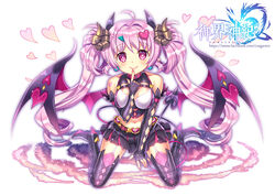  arm_between_breasts asmodeus_(complex_saga) belt between_breasts blush boots breasts capura_lin collar commentary_request complex_saga copyright_name crop_top demon_girl demon_horns demon_tail demon_wings earrings female finger_to_mouth fingerless_gloves garter_straps gloves hair_ornament heart heart-shaped_pupils high_heel_boots high_heels horns jewelry large_breasts long_hair looking_at_viewer miniskirt nail_polish navel official_art photoshop_(medium) pleated_skirt simple_background skirt smile solo symbol-shaped_pupils tail tattoo thigh_boots thighhighs twintails very_long_hair watermark web_address white_background wings yujie_shenji 