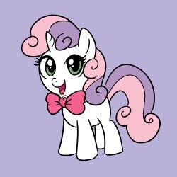  1:1 bow_(feature) bow_tie equid equine female feral friendship_is_magic hasbro horn low_res madmax mammal my_little_pony mythological_creature mythological_equine mythology quadruped solo sweetie_belle_(mlp) tail unicorn young young_female young_feral 