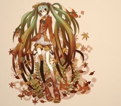  bad_id bad_pixiv_id bespectacled bullfalk female fish glasses green_eyes green_hair hatsune_miku highres long_hair single_thighhigh solo thighhighs twintails very_long_hair vocaloid 