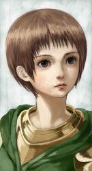  armor brown_eyes brown_hair female final_fantasy final_fantasy_tactics meliadoul_tengille ruforoe short_hair solo 