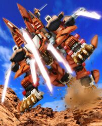  blade blades claws fangs liger_zero liger_zero_schneider mecha robographer sky zoids zoids_shinseiki/zero 