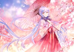  asian_clothes stardust_(vocaloid) umbrella vocaloid yu_jiu 