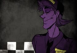  animated blasticheart_(artist) five_nights_at_freddy&#039;s glowing glowing_eyes human humanoid male mammal not_furry purple_man_(fnaf) scottgames short_playtime smile solo william_afton_(fnaf) 