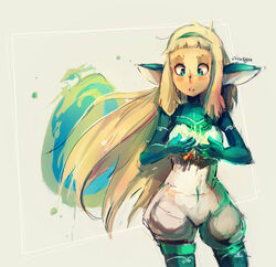  ankama bakara_(wakfu) blonde_hair blue_eyes dofus dofus:_book_i_judith female hair huppermage long_hair magic magic_user mammal silveyn solo 