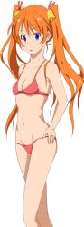  bad_id bad_pixiv_id bell bikini blue_eyes female kagurazaka_asuna long_hair mahou_sensei_negima! orange_hair solo sonouchi swimsuit twintails 