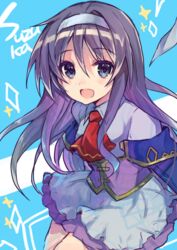  bad_id bad_pixiv_id blue_eyes female long_hair lyrical_nanoha purple_hair solo tsukimura_suzuka yuukome_(tekunon) 