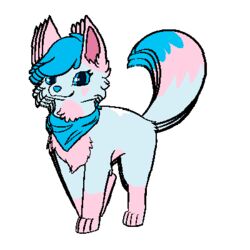  1:1 2019 2d_animation ambiguous_gender animated bandana bani_(ezpups) blinking blue_body blue_eyes blue_fur blue_kerchief blue_neckerchief blue_nose chest_tuft countershade_fur countershade_torso countershading digital_media_(artwork) digitigrade domestic_cat eyelashes felid feline felis feral flat_colors full-length_portrait fur head_tuft kerchief leg_markings looking_at_viewer low_res mammal markings motion_tweening neck_tuft neckerchief paws pink_body pink_countershading pink_fur portrait prick_ears quadruped raised_tail short_playtime socks_(marking) solo standing tail the_illusionary_den tuft 