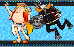  absurd_res clothing diving_mask dr._eggman eyewear goggles hi_res human illuminaughty male mammal mask medical_instrument oxygen_mask scientific_instrument sega shirtless_male solo sonic_the_hedgehog_(series) swimming_fins swimming_goggles swimwear wetsuit 