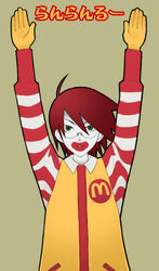  1boy bad_id bad_pixiv_id chimachi itoshiki_nozomu male_focus mcdonald&#039;s meme parody ran_ran_ru ronald_mcdonald sayonara_zetsubou_sensei solo 