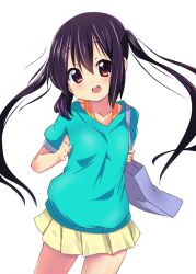  bad_id bad_pixiv_id bag black_hair brown_eyes casual female k-on! kurou_(quadruple_zero) long_hair nakano_azusa painttool_sai_(medium) solo twintails 