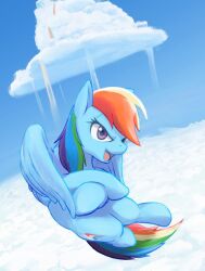  baltomutt cloud cloudsdale flying friendship_is_magic hasbro my_little_pony rainbow_dash_(mlp) solo 