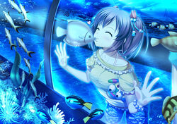  33paradox animal bubbles fish heart kissing original polychromatic shorts twintails underwater water wristwear 