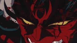  16:9 80s amon animated animated demon devilman fudou_akira lowres male_focus multiple_boys punching 