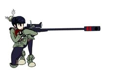  aiming animated animated black_hair blinking bun_cover female fingerless_gloves gloves gun hair_bun juju_(skullgirls) knee_pads lowres military military_uniform on_one_knee pantyhose recoil rifle scope single_hair_bun skullgirls sniper_rifle solo uniform weapon 