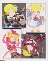  absurdres alternate_costume artbook blonde_hair ernula female glasses highres non-web_source see-through senkou_no_ronde 