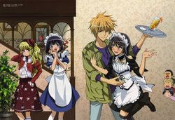  absurdres black_hair blonde_hair blue_eyes blush brown_hair green_eyes green_hair hair hanazono_sakura highres hyoudou_aoi hyoudou_satsuki ikuto_sarashina imoto kaichou_wa_maid-sama kaichou_wa_maid-sama! short_hair usui_takumi yellow_eyes yuki 