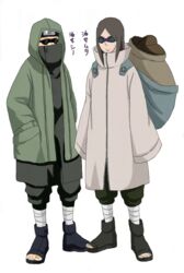  2boys aburame_muta aburame_shino ikedon_(lildude88kid) long_hair male male_focus multiple_boys naruto naruto_shippuuden 