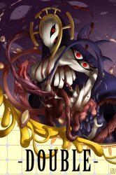  blood breasts commentary_request double_(skullgirls) eldritch_abomination extra_eyes female highres large_breasts louise_leung monster nun skullgirls solo teeth 