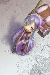  book cloud commentary_request drawing female foreshortening hairband looking_at_viewer mini_person minigirl nib_pen_(object) open_mouth original pen photoshop_(medium) purple_eyes purple_hair purple_theme sidelocks smile tsukushi_akihito 