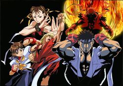  chun-li evil_ryuu kasugano_sakura ken_masters ryuu_(street_fighter) satsui_no_hadou street_fighter street_fighter_zero umakoshi_yoshihiko 