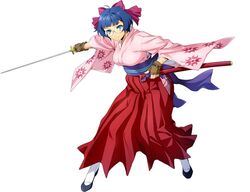  blue_eyes blue_hair cosplay female fingerless_gloves gloves hakama hakama_skirt holding holding_sword holding_weapon inui_honoka japanese_clothes katana long_sleeves looking_at_viewer obi official_art rimless_eyewear round_eyewear sakura_taisen sash scabbard sheath shinguuji_sakura shinguuji_sakura_(cosplay) short_hair simple_background skirt smile solo standing super_robot_wars super_robot_wars_x-omega sword watanabe_wataru_(character_designer) weapon 