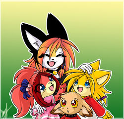  anthro cindy_(character) collar copyright_symbol echidhog echidna female group ichiro_(character) luna777 male mammal monotreme moondog ribbons symbol taratsu_(character) young young_anthro zinan_(character) 