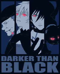  2boys bad_id bad_pixiv_id black_cat darker_than_black feline female hei_(darker_than_black) huang_(darker_than_black) kala_(saica) mao_(darker_than_black) multiple_boys red_eyes yin_(darker_than_black) 