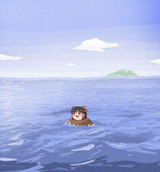  bad_id bad_pixiv_id bow crying crying_with_eyes_open hair_tubes hairbow hakurei_reimu island no_humans ocean red_bow rodney_(melagal) solo tears touhou waves yukkuri_shiteitte_ne 