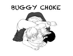  1boy ass barefoot chainsaw_man choke_hold denji_(chainsaw_man) female greyscale martial_arts monochrome nazo_no_hito panties reze_(chainsaw_man) simple_background strangling underwear white_background 