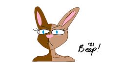  beep! digital_media_(artwork) female lagomorph leporid mammal meme microsoft_paint_(artwork) pi&ntilde;a rabbit shitpost solo 