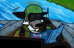  aircraft airplane ambiguous_gender anthro arctic_fox armor black_body black_fur book canid canine cockpit flight_helmet flightsuit fox fur grey_body grey_fur headgear helmet hi_res how_2_fly? hybrid inside_airplane jet kay_(kay_they) kay_they mammal manual meme mountain nonbinary_(lore) plant procyonid raccoon ralph_(wreck-it_ralph) solo tree trollface true_fox upside-down vehicle white_body white_fur 