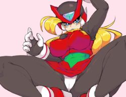  android armor bad_id bad_pixiv_id bliss_zero_(mega_man) blonde_hair blue_eyes breasts female full_body genderswap_(mtf) gloves helmet highres huge_breasts long_hair mega_man_(series) mega_man_x_(series) mega_man_zero_(series) panties pantyhose rule_63 solo svc_chaos underwear very_long_hair yellow_kirby zero(z)_(mega_man) zero_(mega_man) 