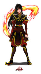  armor avatar:_the_last_airbender avatar_legends azula bad_id bad_pixiv_id belt black_hair character_name crying crying_with_eyes_open element_bending female fingernails fire hair_over_one_eye highres long_hair mokking photoshop_(medium) puffy_sleeves pyrokinesis sharp_fingernails single_tear solo tears yellow_eyes 