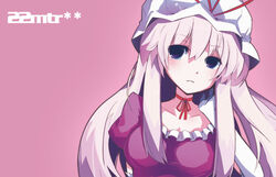  blue_eyes female hat looking_at_viewer nidieu pink_hair solo touhou yakumo_yukari 